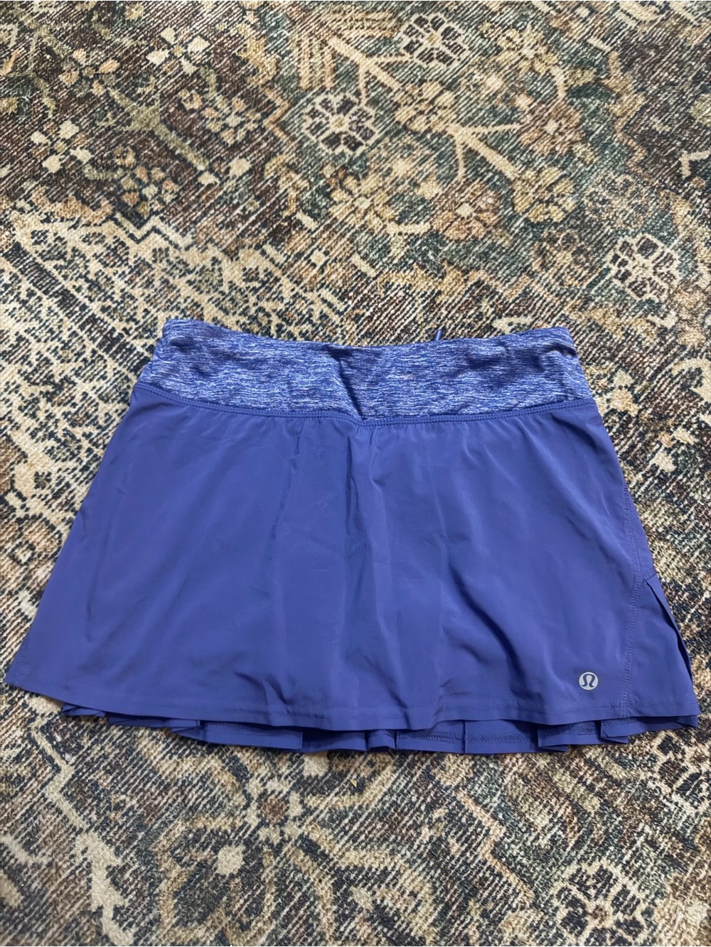 lululemon athletica Blue Athletic Skort with Heathered Waistband